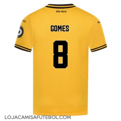 Camisa de Futebol Wolves Joao Gomes #8 Equipamento Principal 2024-25 Manga Curta